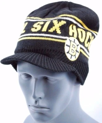 Boston Bruins CCM NHL Original 6 Equipo Logo Tejido Billetado Hockey Sombrero/Gorro  Foto 1 de 2
