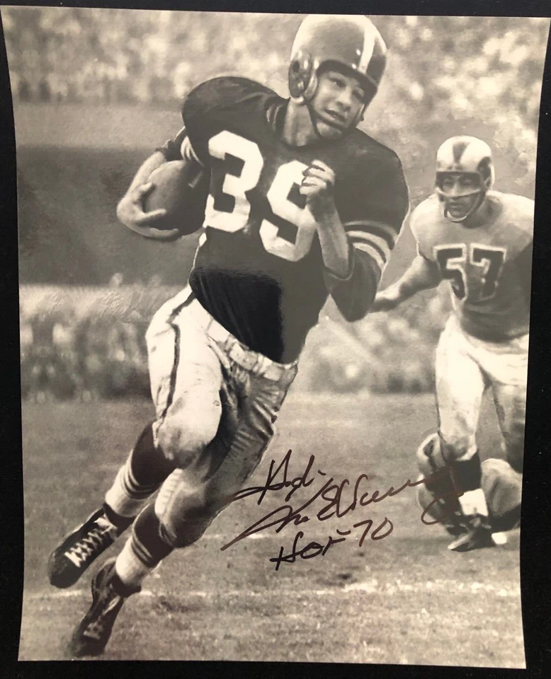 Hugh McElhenny Signed Black "HOF 70" Autograph Action Photo San Francisco 49ers - Image 1 of 1
