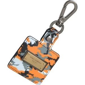 DOLCE & GABBANA Airpods Case Camouflage Print Leather Logo Metal Embossed 370usd - Picture 1 of 7