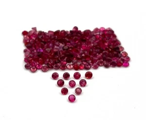 Lote de 48 piedras preciosas sueltas de espinela rosa natural corte redondo 1,50 mm 1 CT - Imagen 1 de 6
