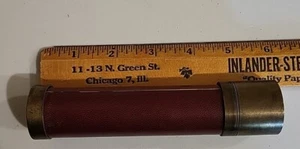6 inch kaleidoscope brass with leather wrap vintage - Picture 1 of 3