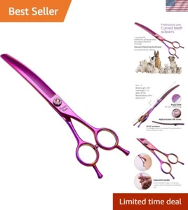 Professional Dog Grooming Scissors Pet Curved Thinning Shears 7.0'' Extremely... - Picture 1 of 9