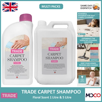 Trade Teppichreinigung Polsterreiniger Shampoo Fleckenentferner Haustiergeruch 1L 5L - Bild 1 von 4