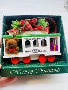 San Francisco Powell & Mason Railcar adorno de Navidad San Francisco Trolley - Imagen 1 de 6