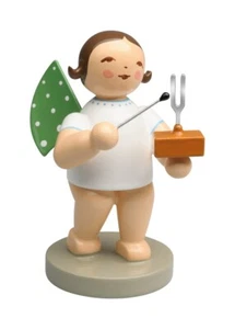 Grünhainichen Engel mit Stimmgabel dunkelhaarig 650/84 Wendt & Kühn - Bild 1 von 1