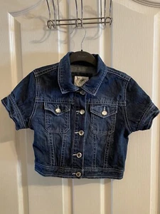 Girl’s Justice Short Sleeve Denim Jacket Size 10 - Picture 1 of 3