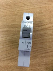 Crabtree MCB B10 61/B10 BSEN60898 Circuit Breaker Used - Picture 1 of 2