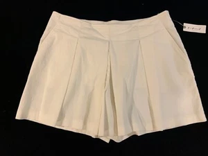 Pantalón corto Anthropologie para mujer 12 Petite Maeve sarga blanca - Imagen 1 de 6