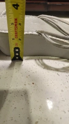 Bandolino Suede Platform Sandals With Rhinestone Accent In Gray Size 11 - Image 1 of 4