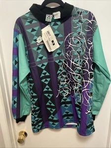 Lotto Calcio Italia Soccer GK Jersey M - Vtg 90s-maglia Olympico Water Green - Picture 1 of 17