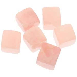 6 piezas cubitos de hielo de cristal rosa Miss piedras de enfriamiento reutilizables para bebidas - Imagen 1 de 12