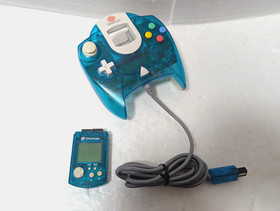 Dreamcast Controller Clear Aqua Blue  Visual Memory  SEGA  DC Japan