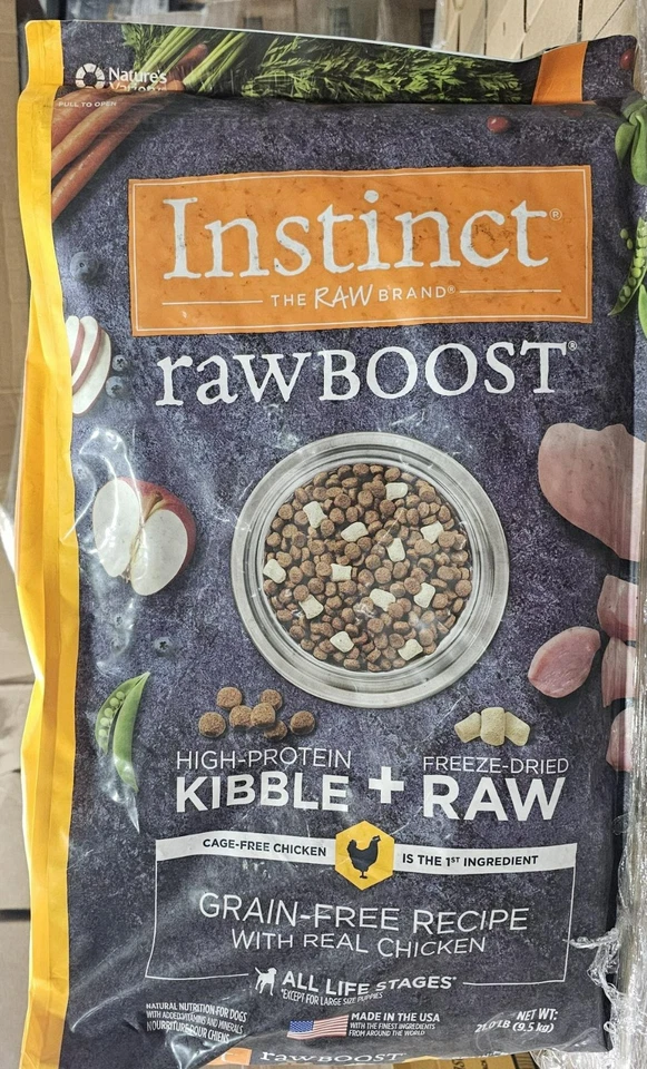 INSTINCT 21 LBS Raw Boost Natural Dry Dog Food w/ Freeze Dried Pcs 4/15/2026 - Image 1 of 3
