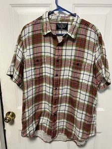 Vintage Nautica rot kariert Kurzarm Button Down  - Bild 1 von 3