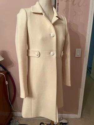 Vintage J. Crew Lady Day Topcoat Women's Size 00 Cream Wool - Image 1 of 4