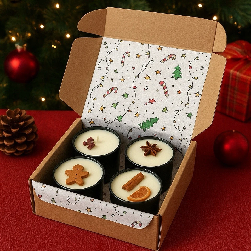 Christmas Scented Candles A Bundle of 4 Candles - Image 1 of 1