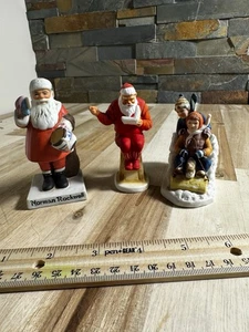 3 Vintage Norman Rockwell Christmas figurines - Picture 1 of 7