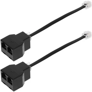Cable divisor analógico conector teléfono hogar 2 piezas - Imagen 1 de 12