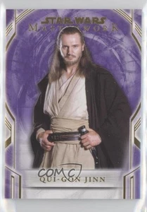 2018 Topps Star Wars Masterwork Purple 23/50 Qui-Gon Jinn #4 5l1 - Picture 1 of 3
