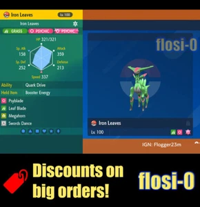 6IV Hojas de Hierro Virizion Pokémon Escarlata y Violeta - Imagen 1 de 1