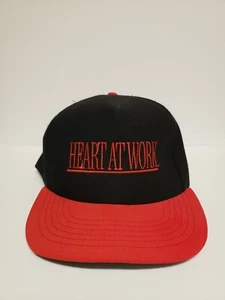 American Heart Association Hat Cap Heart At Work Snapback Red Black NWOT USA - Picture 1 of 6