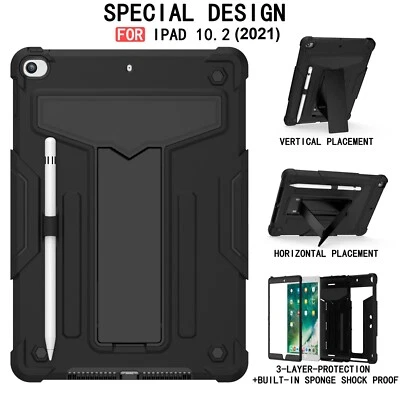 For iPad 9th/8th/7th Generation 10.2" Case Heavy Duty Shockproof Stand Cover - Image 1 of 2