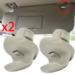 2PCS Sun Visor Clips For Nissan 350Z Infiniti FX35 FX45 G35 Juke Front Gray - Picture 1 of 8