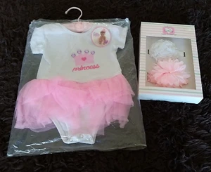 Newborn Princess Baby Girl Dress Crown Tulle Tutu Dress Set Size 18-24M. - Picture 1 of 8