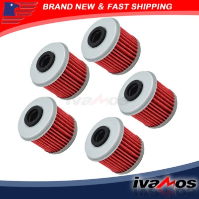 5x Oil Filter Filters For Honda CRF150R CRF150RB CRF250R CRF250X CRF450R CRF450X - Image 1 of 4
