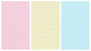 Sedona Organic Waffle blanket fabric cotton blue off white pink cream X 1/2 yard - Picture 1 of 4