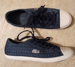Lacoste IZOD ZIANE Women's BLUE Canvas Sneaker Tennis Shoes 6M - Picture 1 of 12