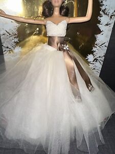 Monique Lhuillier Bride Barbie Doll Brunette Gold Label Outfit Only