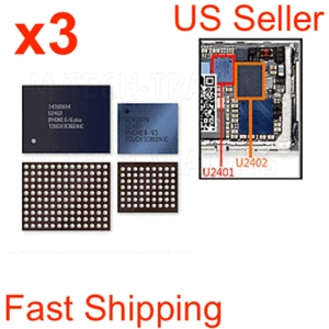 x3 iPhone 6 & 6+ Plus Touch Screen IC Chip U2401 U2402 Black & Silver 343S0694 - Picture 1 of 7