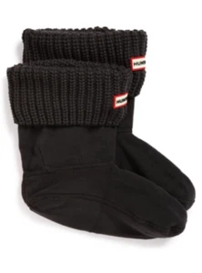 Hunter 1099 Original Kid Black Fleece  Boot Socks Sz S 8-10 - Picture 1 of 2