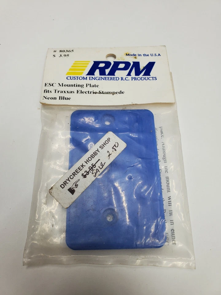 RPM 80365 ESC Mounting Plate fits Traxxas Electric Stampede Neon BLUE 2WD - Image 1 of 1
