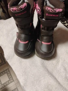 Airwalk Girls Toddler Size 6 Grey/Pink Print Boots Very Cute - Picture 1 of 7