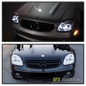 1998-2004 Mercedes Benz R170 SLK230 SLK200 SLK320 LED Halo Projector Headlights - Picture 1 of 9