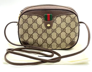 Authentic Gucci GG Supreme Sherry Line Leather 136.02 Shoulder Bag GPJ040197 - Picture 1 of 20