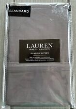 Ralph Lauren Dunham Sateen Charcoal Gray Standard Pillowcases 300tc
