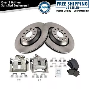 Rear Brake Calipers Ceramic Pads & Rotors Fits 2010 Volkswagen CC Passat - Picture 1 of 12