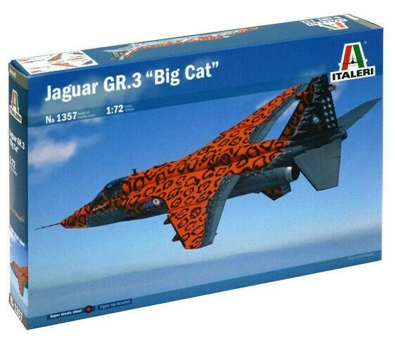 ITALERI 1:72 KIT AEREO JAGUAR GR.3 "BIG CAT" LUNGHEZZA 23,3 cm  ART 1357 - Immagine 1 di 1