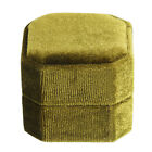 Necklace Storage Ring Case Boxes Light Green Octagon 2x2x1.6 Inch Paper Velvet