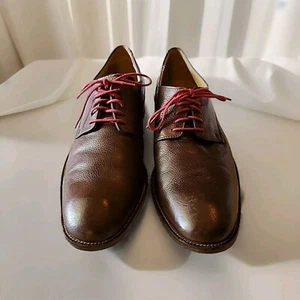 Cole Haan Williams Derby Brown Distressed Leather Oxford Shoes C12660 Size 10M - Picture 1 of 18