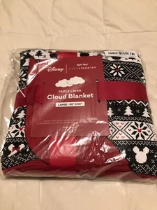 Little Sleepies Mickey Fair Isle Large Cloud Blanket - Picture 1 of 3