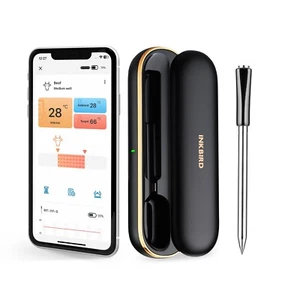 Inkbird Bluetooth Meat Thermometer Wire-free BBQ Temperature Gauge Cooking Grill - Picture 1 of 12