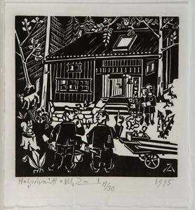 Meinrad Zünd / Mädy der XIII / xilografía / firmado a mano / 30 ejemplares de 1995/7 - Imagen 1 de 2