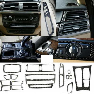 Kit de cubierta interior completo de fibra de carbono de 16 piezas para BMW X5 E70 X6 E71 2008-2013 Foto 1 de 4