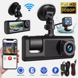 HD 1080P Car Dash Cam 2" LCD Video Recorder Front & Rear & Inside Camera - Picture 1 of 10