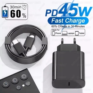 45W Fast Charger USB C Phone Adapter For Samsung Galaxy S23 S24 S25 Ultra A55 A3 - Picture 1 of 13