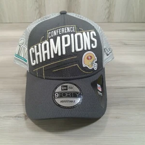 Super Bowl LIV Conf Champs 49ers New Era Snapback Hat Mens OSFM Gray - Picture 1 of 12